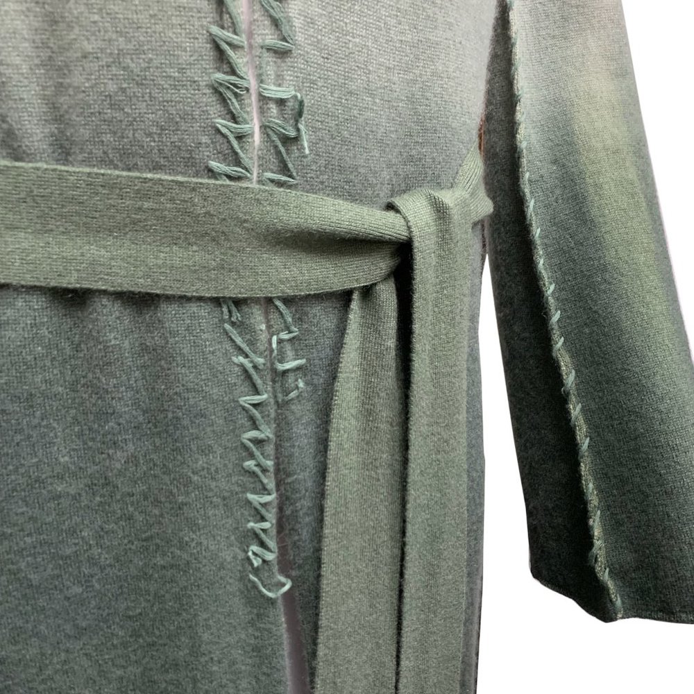 Raw7 Cashmere Coat "Guitar" - Green - Picture 9 of 11